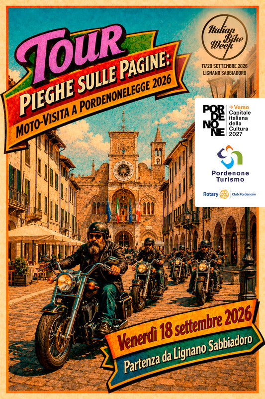 TOUR DEL VENERDì | PIEGHE SULLE PAGINE: MOTO-VISITA A PORDENONELEGGE 2026