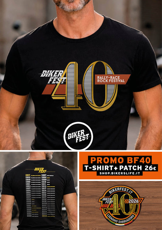 PRE-ORDINE | Tshirt + Patch 40° Biker Fest International  