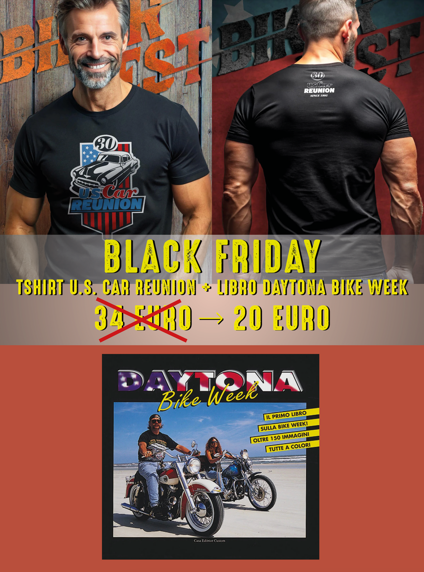 BLACK FRIDAY | TSHIRT U.S. CAR + DAYTONA BIKE WEEK