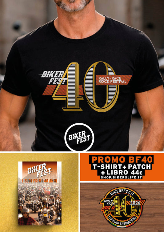 PRE-ORDINE | Libro 40° Biker Fest + Tshirt + Patch 40° Biker Fest International