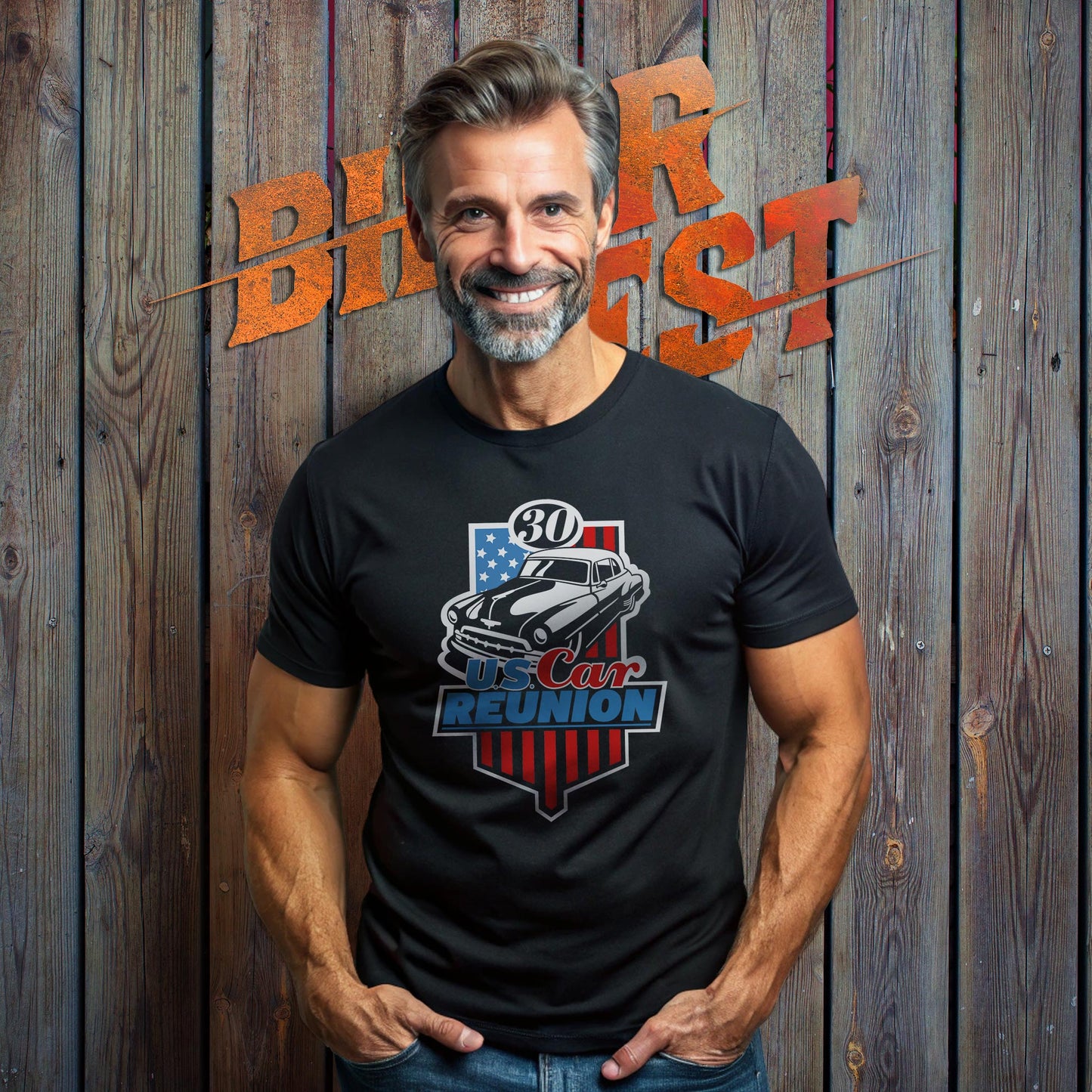 PRE-ORDER T-SHIRT U.S CAR REUNION - CON RITIRO IN LOCO